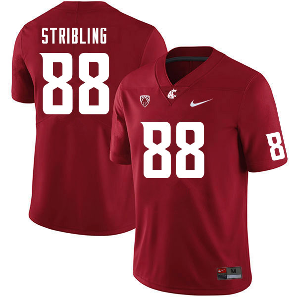 Men #88 De'Zhaun Stribling Washington State Cougars College Football Jerseys Sale-Crimson